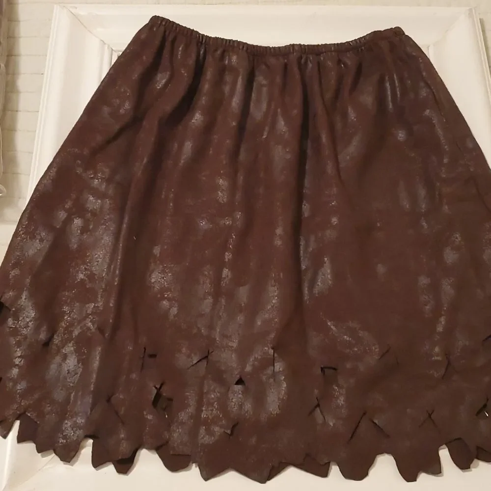 NWT Children's Pirate Costume Set Brown Vest & Tattered Skirt Medium